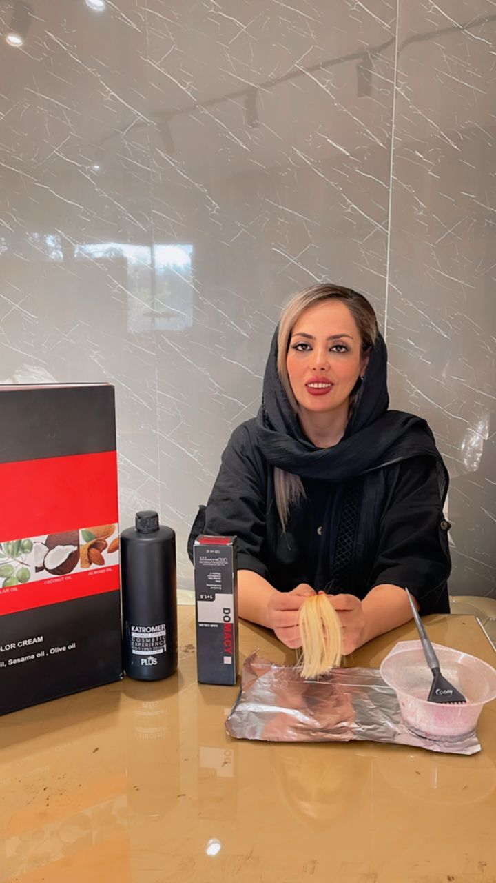 آموزش رنگ مو